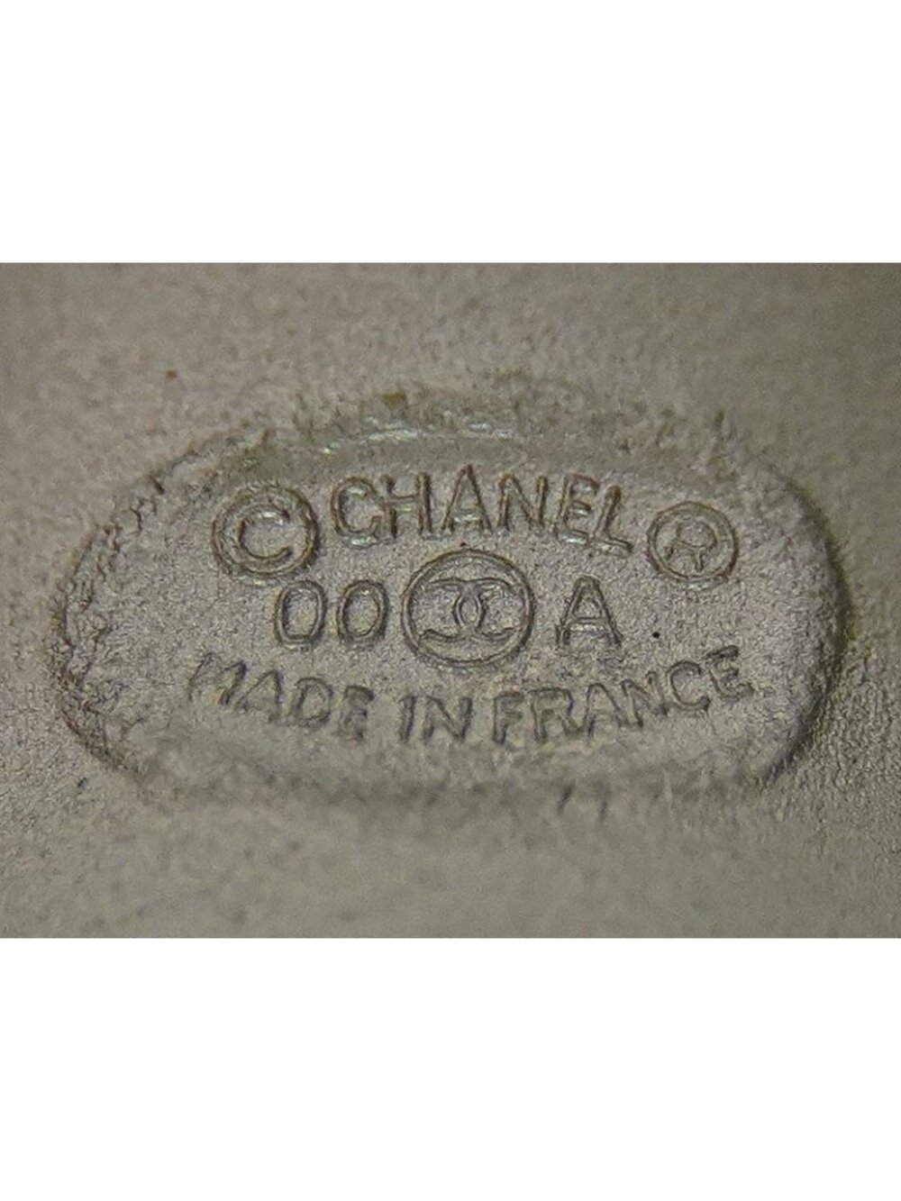 Chanel Logo Rhinestone Ring Metal Silver Black - Picture 10 of 11